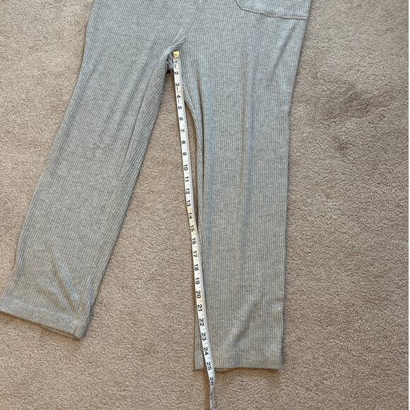 Intimately Free People Ribbed Knit Jumpsuit Overalls Size XS Gray Soft Slouchy - Picture 9 of 9